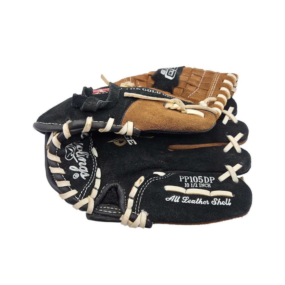 Rawlings Savage 10.5" Youth Baseball Softball Glove PP105DP Black and Tan‎